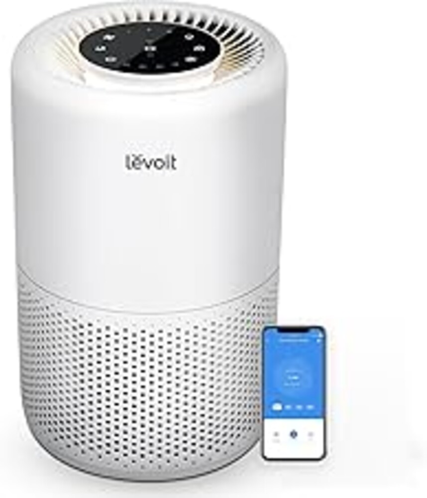LEVOIT Air Purifier for Home Bedroom Dorm Room, Smart & Voice Control, AHAM VERIFIED, 3-in-1 Filter With HEPA Sleep Mode, for Pollen, Pollutants, Smoke, Dander, Dust, Core 200S-P, White