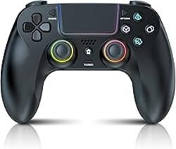 GUOC LED Wireless Controller for PS5 with Hall Effect Joystick and Trigger,4 Macron Boutton Extended Grip Controller Compatible with PS5 Pro/Slim, Dual Vibration, Remap/Turbo Function