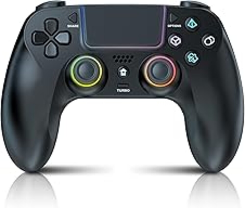 GUOC LED Wireless Controller for PS5 with Hall Effect Joystick and Trigger,4 Macron Boutton Extended Grip Controller Compatible with PS5 Pro/Slim, Dual Vibration, Remap/Turbo Function