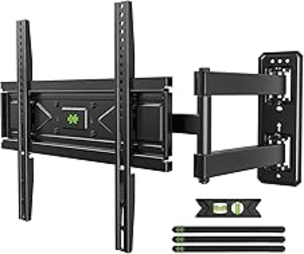 USX MOUNT Swivel TV Wall Mount for 26-60 Inch TVs up to 80 lbs, Single Articulating Arm, Full Motion TV Wall Mount Bracket with Swivel and Tilt, Max VESA 400x400mm