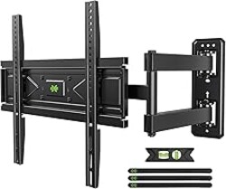 USX MOUNT Swivel TV Wall Mount for 26-60 Inch TVs up to 80 lbs, Single Articulating Arm, Full Motion TV Wall Mount Bracket with Swivel and Tilt, Max VESA 400x400mm