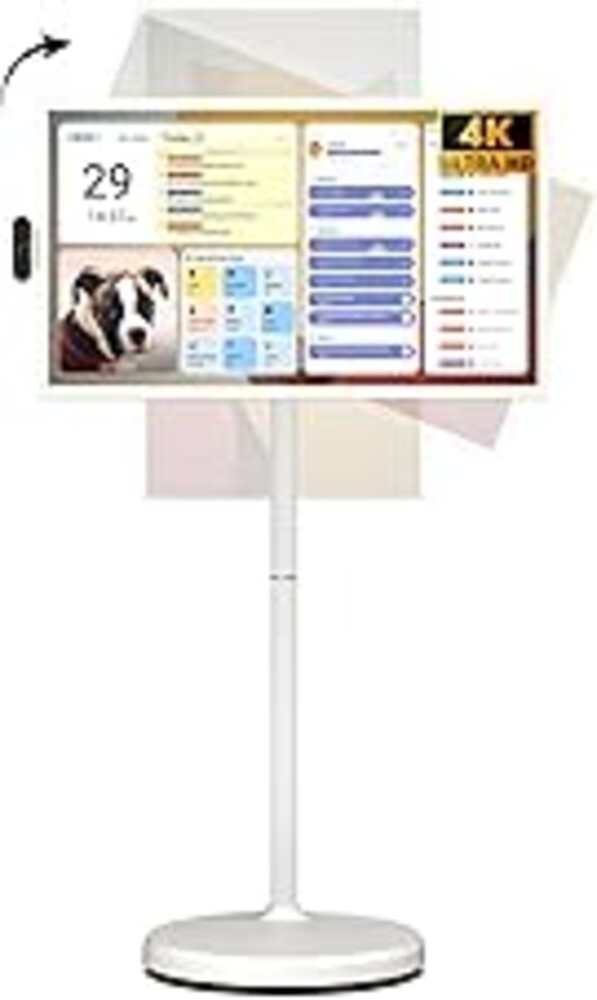 ApoloSign 32'' UHD 4K Smart Portable TV 2nd Gen, 16(8+8) GB RAM+256GB, Android 16, EDLA-Certified, Portable Touch Screen Monitor, Built-in 15000mAh Battery, Full Swivel Rotation, Voice Remote Control