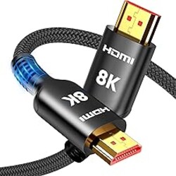 Highwings HDMI Cable 15 FT Long, 10K 8K 4K Ultra HD High Speed HDMI Cord 48Gbps Braided Cable-8K@60Hz 4K@120Hz, DTS:X, eARC,HDCP 2.2&2.3-Compatible for UHD TV/PS5/ SoundBar/AVR