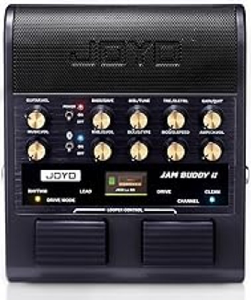 JOYO 10W Portable Electric Guitar Amp Multi-Effects Pedal Combo Amplifier with Footswitch,14 Amp Models,3-Band EQ,36 Drum Patterns & Looper,OTG Recording,Bluetooth for Practice(JAM Buddy II, Black)