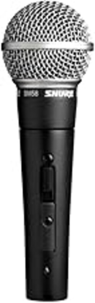 Shure SM58S Dynamic Vocal Microphone with On/Off Switch, Cardioid Pattern, Built-in Pop Filter, for Live & Studio Performance Mic for Singers, Speakers & Stage Use, Black