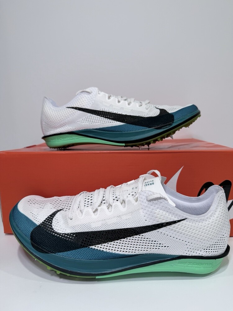 Size 9 - Nike ZoomX Dragonfly 2 Elite White Bright Spruce FZ9315-102