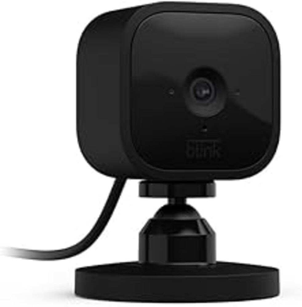 Blink Mini - Compact indoor plug-in smart security camera, 1080p HD video, night vision, motion detection, two-way audio, eas