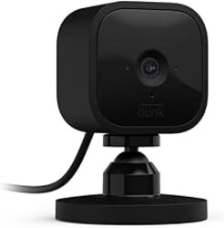 Blink Mini - Compact indoor plug-in smart security camera, 1080p HD video, night vision, motion detection, two-way audio, eas