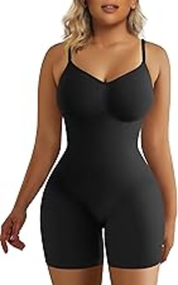 SHAPERX Women's Seamless Shapewear Bodysuit Tummy Control Body Shaper Waist Defining Body Suit