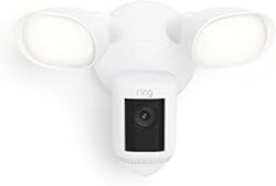 Ring Floodlight Cam Wired Pro, Home or business security, Retinal 2K Video, Color Night Vision and Two-Way Talk with Audio+, White