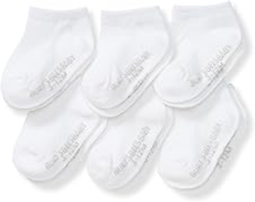 Burt's Bees Baby Baby Girls' Ankle Socks with Non-Slip Grips (6-Pack)