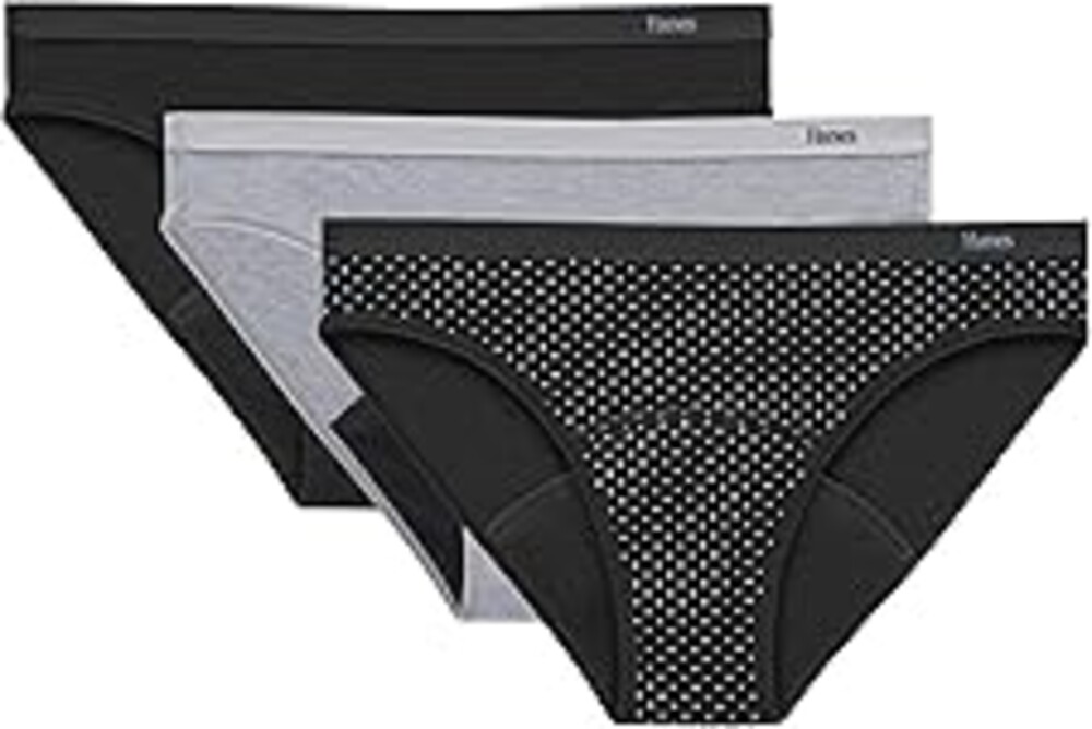 Hanes Women's Comfort, Period. Underwear, Bikini Period Underwear, Super Leaks Period Underwear, 3-pack