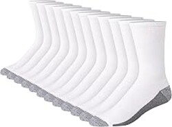 Hanes mens Max Cushioned Crew Socks, Moisture-wicking With Odor Control, Multi-packCrew Sock