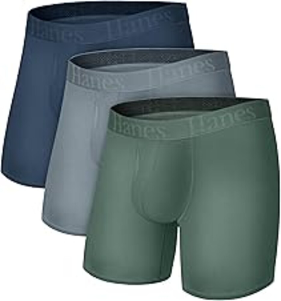 Hanes Men's Underwear, SuperSoft Viscose from Bamboo, 3-Pack, Sexy Men's Underwear, Short or Regular- Leg Boxer Briefs