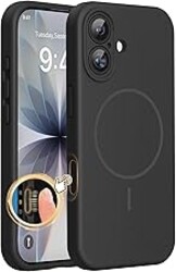 Miracase Magnetic for iPhone 17 Case, Compatible with MagSafe, Integrated Silicone Camera Control Cover, 3.0mm Thicken Shockproof Drop Protection Phone Case for 17, Black