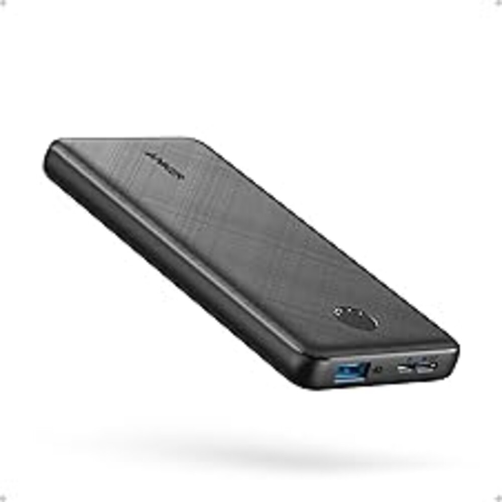 Anker Power Bank(PowerCore 10K), Compact Travel-Ready 10,000mAh Battery Pack with PowerIQ Charging Technology, 5V/3A High-Speed Charging for iPhone, iPad,and More (1, Black)