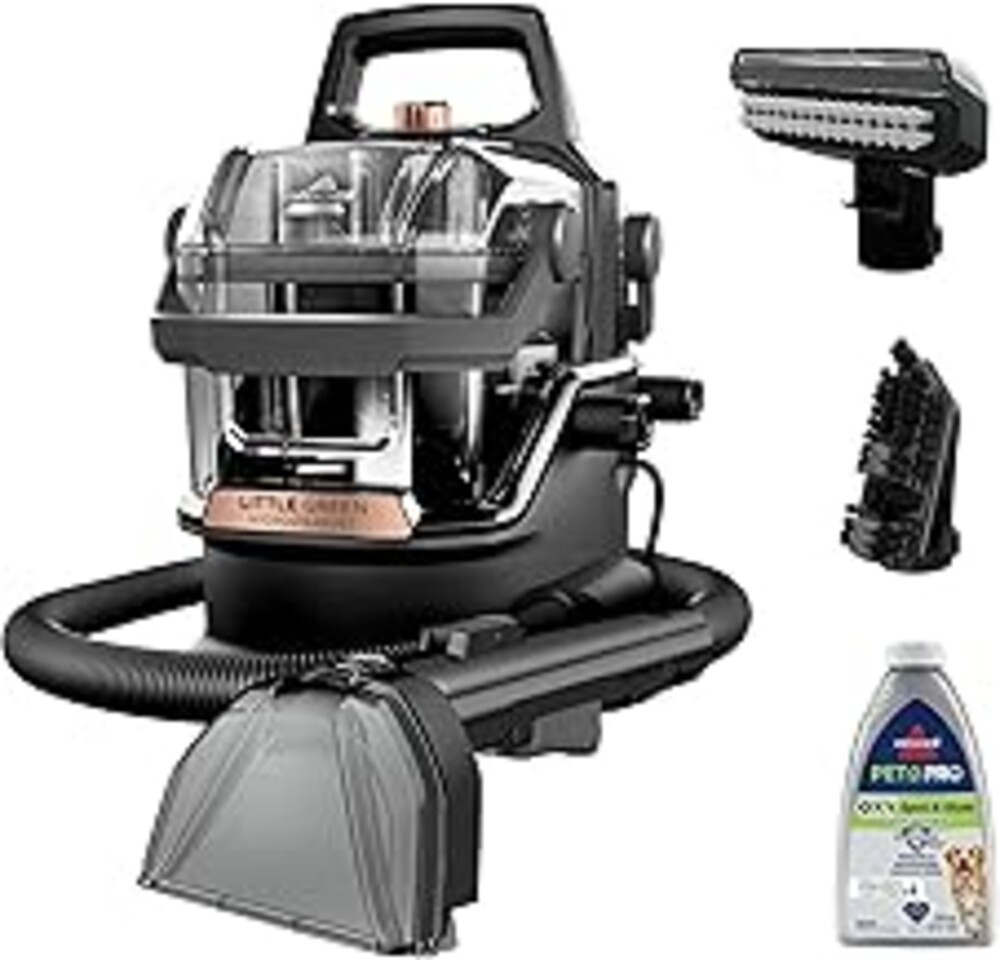 BISSELL Little Green HydroSteam Multi-Purpose Portable Carpet and Upholstery Cleaner, Car and Auto Detailer, 3618