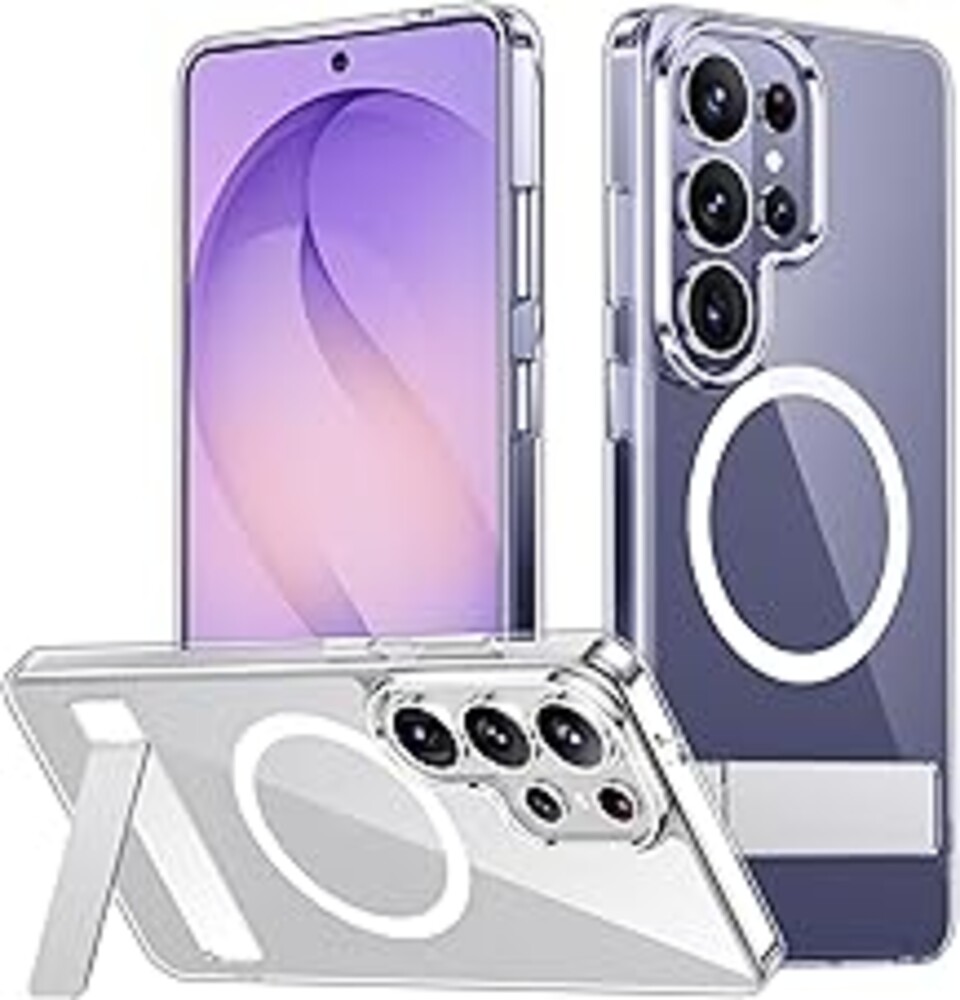 SPIDERCASE Magnetic for Samsung Galaxy S26 Ultra Case,[Built-in Invisible Kickstand] Anti-Yellowing Anti-Scratched Shockproof Slim Phone Case for S26 Ultra 6.9'',Clear