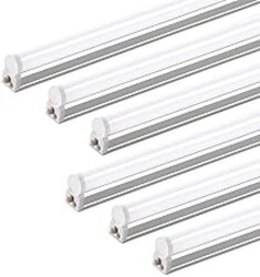 Barrina (6 Pack LED T5 Integrated Single Fixture, 4FT, 2200lm, 6500K Super Bright White, 20W Utility LED Shop Light, Ceiling and Under Cabinet Light, Corded Electric with ON/Off Switch, ETL Listed