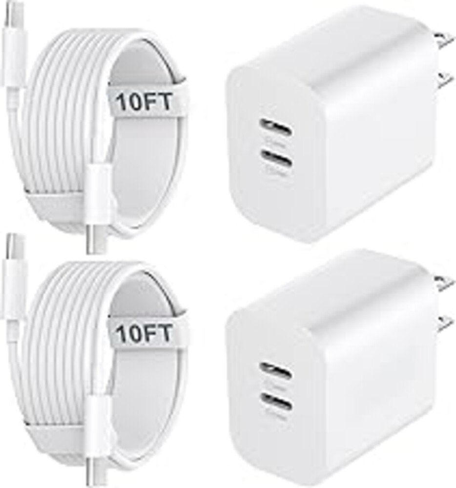 iPhone 17 16 15 Charger Fast Charging Cord 10FT Long USB C Charging Cable with 20W Type C Charger Block for iPhone 17 Pro Max/17 Pro/17/Air, 16 15 Pro Max/16 15 Pro/16 15,iPad Pro/Air, Android Phone