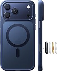 TORRAS Magnetic Shockproof for iPhone 17 Pro Case, Camera Control, Fit for MagSafe, Military-Grade Protection, Translucent Slim Case for iPhone 17 Pro Phone Case Anti-Fingerprint, Deep Blue