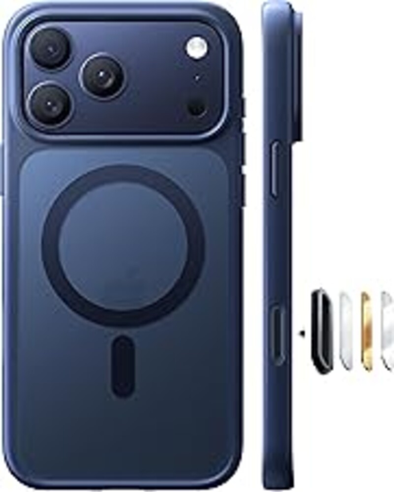 TORRAS Magnetic Shockproof for iPhone 17 Pro Case, Camera Control, Fit for MagSafe, Military-Grade Protection, Translucent Slim Case for iPhone 17 Pro Phone Case Anti-Fingerprint, Deep Blue