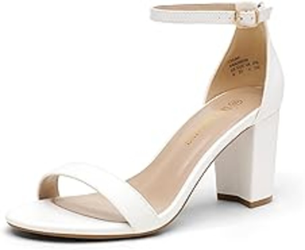 DREAM PAIRS Women's Chunk Low Heel Pump Sandals