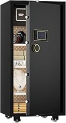 TIGERKING 11.5 Cu Ft Large Heavy Duty Home Security Safe – Digital Touchscreen Lock, Anti-Theft, Adjustable Shelves, Easy to Use, Jewelry & Valuables, Ideal for Home or Office (Black, Classic Style)