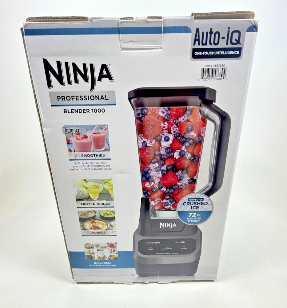 Ninja CO650B Black 72oz Professional Blender 1000 Auto-iq Tested Works Open Box