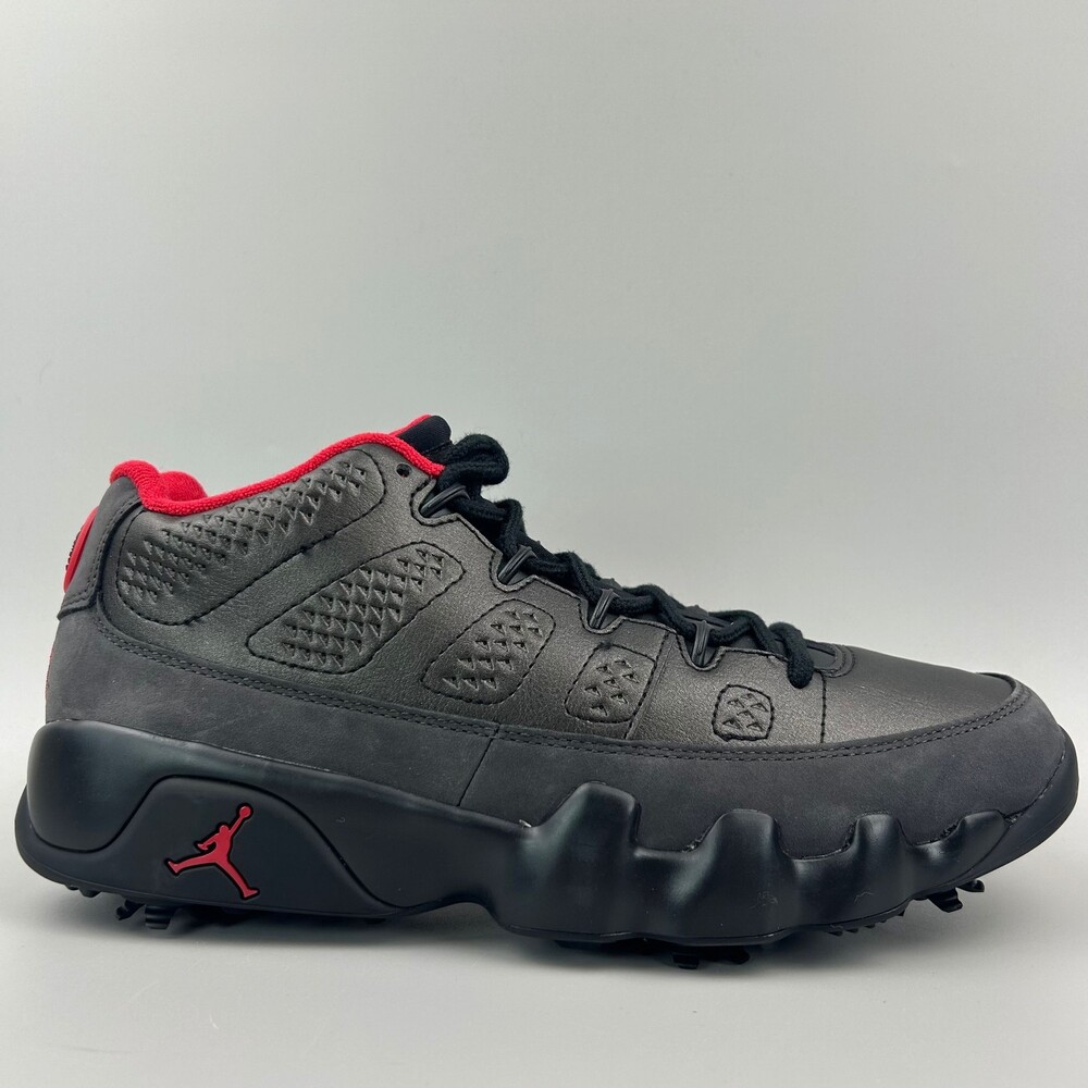 Nike Air Jordan 9 Retro Low Golf Shoes Men Size 9 Black Red FJ5934-002 NEW