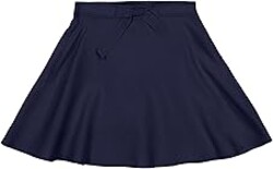Izod Girls' School Uniform Pull-on Scooter Skirt with Undershorts, Knit Waistband & Functional Pockets, Wrinkle Resistant