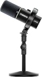 MAONO PD200W Hybrid Wireless Podcast Microphone for PC, Dynamic XLR USB Mic with Desktop Stand, Software, Noise Cancellation, for Vocal Recording, Streaming, Content Creation, Home Studio, Voiceover