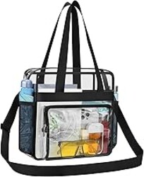 USPECLARE Clear Bag for Stadium Events, 12x6x12 Transparent Stadium Messenger Bag for Concerts, Work, Sports Games, Gym