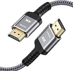 Highwings High-Speed 25 FT HDMI Cable, 18Gbps 2.0 Braided HDMI Cord, 4K HDR, HDR10, HDCP 2.2, ARC, Compatible with Roku TV/HDTV/PS5/Blu-ray