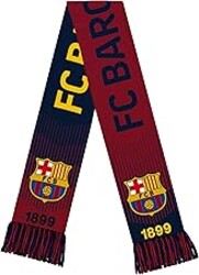 Icon Sports Officially Licensed FC Barcelona Soccer Scarf - Unisex Adult