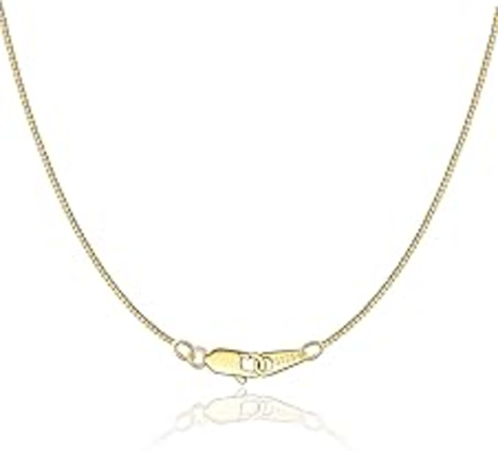 Jewlpire 18K Gold Plated 925 Sterling Silver Chain Necklace for Women Girls, 0.8mm Box Chain Lobster Claw Clasp-Super Thin & Strong Necklace Chain 16/18/20/22/24 Inch