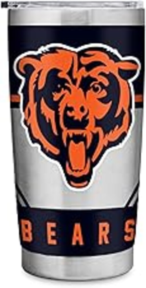 Rico Industries NFL Football 20oz Stainless Steel Tumbler with Lid - Great For Coffee, Tea, Water or Cocktails