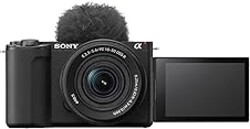 Sony Alpha ZVE10 II - APS-C Interchangeable Lens Mirrorless Content Creators’ Camera - Black - with Lens