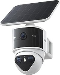 aosu T2 Pro Security Cameras Wireless Outdoor, 3K Dual Cam No Blind Spot Security Camera for Home, 170° Wide + 360° PTZ, AI Human Vehicle Tracking, Solar Powered, Local Storage