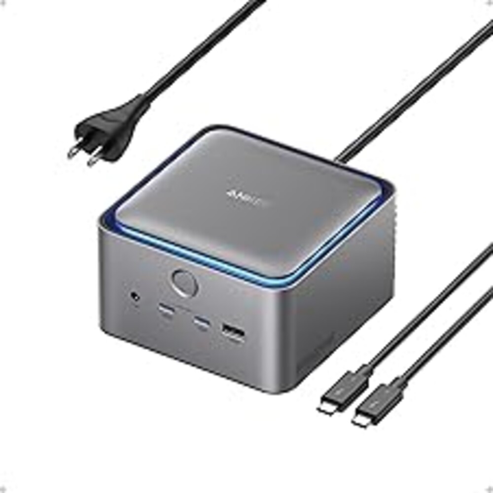 Anker Prime TB5 Docking Station, 14-in-1 Thunderbolt 5 Dock with 120Gbps Max Transfer, Thunderbolt Dock with 140W Max Charging, Cooling System, Up to 8K, Dual Display for TBT 5/4 Laptops