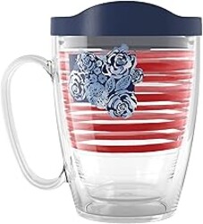 Tervis Sara Berrenson - Home Sweet Home American Flag Made in USA Double Walled Insulated Tumbler Travel Cup Keeps Drinks Cold & Hot, 16oz Mug, Classic