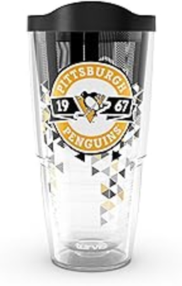 Tervis Classic Tritan 24oz Classic Tumbler with Travel Lid | NHL® Pittsburgh Penguins® - Shatter | Made in America, BPA/PFAS Free, Keeps Drinks Hot or Cold