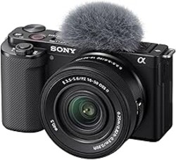 Sony Alpha ZV-E10 - APS-C Interchangeable Lens Mirrorless Vlog Camera Kit - Black, ZVE10KB