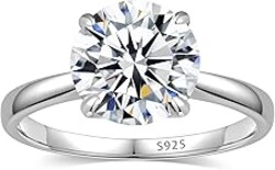 Elio Passero Moissanite Engagement Rings for Women,Promise Rings 925 Sterling Silver with 18K Yellow/White Gold Plated,D Color VVS1 Wedding Band Moissanite Ring 0.5/1/1.5/2/3/4CT