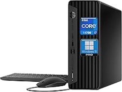 HP ProDesk SFF 400 G9 Business Desktop Computer, 14th Gen Inte i7-14700(20-Cores/28-Threads), 64GB DDR5 RAM, 2TB PCIe + 2TB HDD, Small Form Factor, Type-C, DisplayPorts, Wi-Fi, HDMI, Windows 11