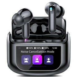 Wireless Earbuds, Bluetooth 5.4 Headphones Multi-Function Touch Screen with 5 EQ Modes, 48H Ear Buds Bass Stereo with ANC Noise Cancelling/Transparency Mode, IPX7 Bluetooth Earbuds for Android/iOS