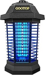GOOTOP Bug Zapper Outdoor, Mosquito Zapper, 3 Prong Plug in Electric Fly Zapper, Mosquito Killer, Fly Traps, Flying Insects Zapper Indoor Outdoor, 4200V, ABS Plastic Outer (Black)