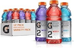 Gatorade G2 Thirst Quencher Sports Drink, Variety Pack, 20oz Bottles, 12 Pack, Electrolytes for Rehydration