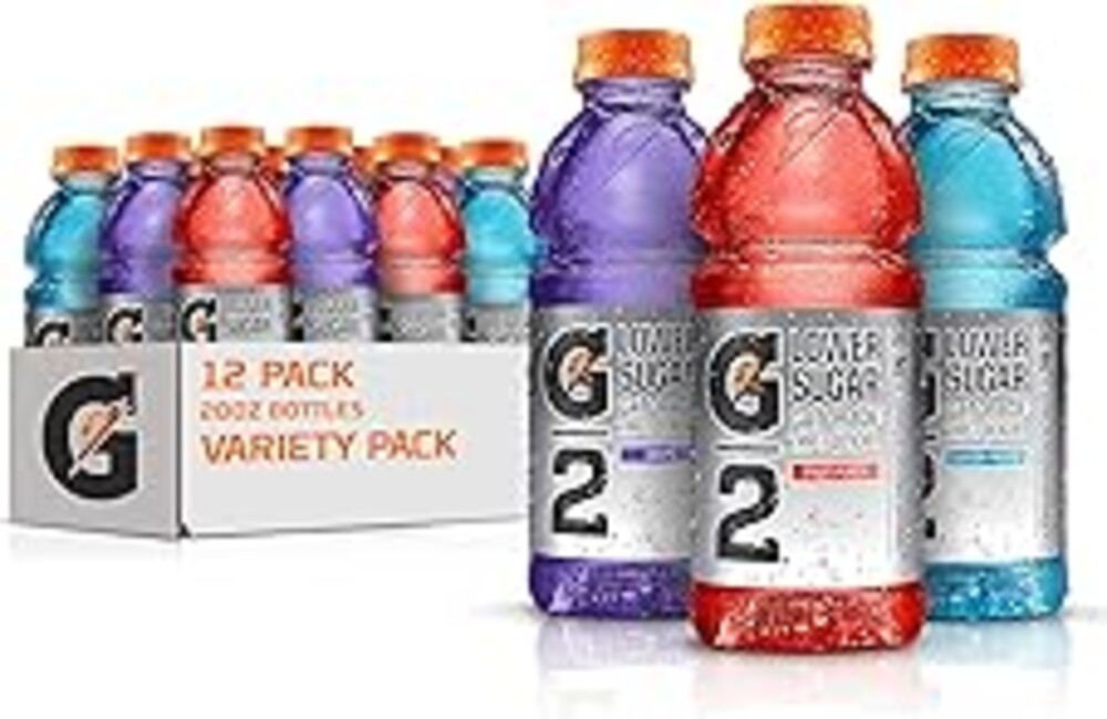 Gatorade G2 Thirst Quencher Sports Drink, Variety Pack, 20oz Bottles, 12 Pack, Electrolytes for Rehydration