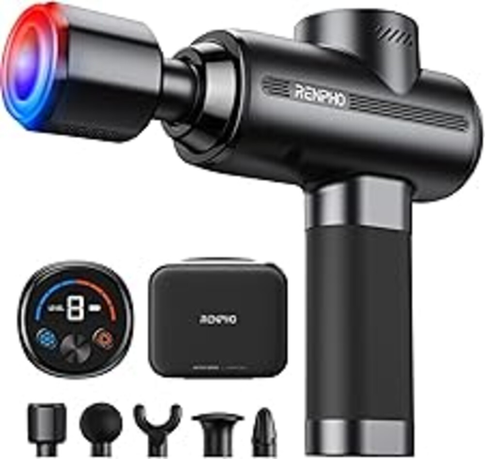 RENPHO Active Thermacool 2 Massage Gun with Heat and Cold, Mothers Day Gifts [2026 Upgraded] Percussion Deep Tissue Handheld Neck Massager, FSA Approved, Muscle Masajeador for Men Women Athletes HSA